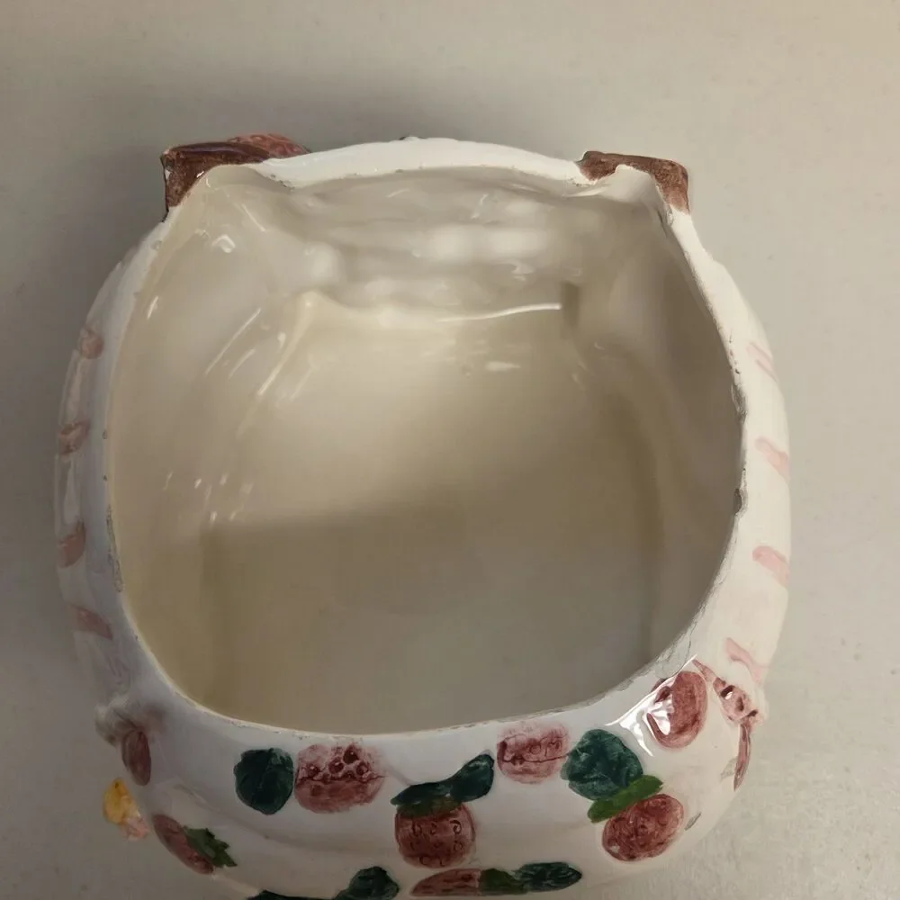 Mama Bear Cubs Strawberry Dress Ceramic  Cookie Jar 10.5
